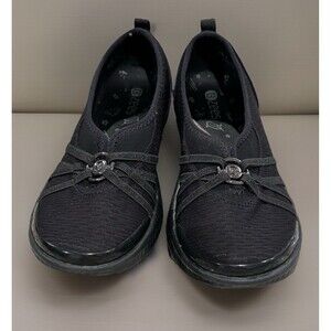Bzees Niche Slip On Loafer Women's Size 7.5 Black Stretch Comfort Shoes